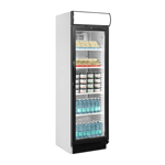 BRAND NEW TEFCOLD CEV425CP WHITE GLASS DOOR DRINKS BOTTLE DISPAY FRIDGE CANOPY