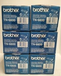 X6 Brother TN-6600 Black Original High Capacity Printer Toner Cartridge VAT Inc