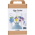 DIY Kit Blomster av Eggbrett, pastellfarger, 1 pk.