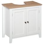 Bathroom Pedestal Under Sink Cabinet Storage Standing Unit with 2 Door