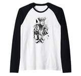 Jack Joker Playing Cards Blackwork Raglan Baseball Tee