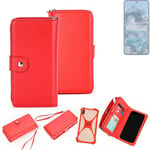 2in1 cover wallet + bumper for Google Pixel 8 Pro Phone protective Case red