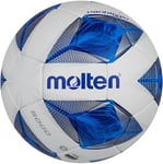 Molten Vantaggio 5000 Acentec Bonded Football, FIFA Quality Pro Match Ball, Durable Matt Texture PU Leather, Size 5 - For Boys and Girls Aged 14 plus & Adults, Hi-Vis Blue Flame Design