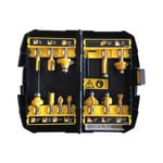 Coffret fraises Dewalt 12 pièces pour défonceuse - DT90016