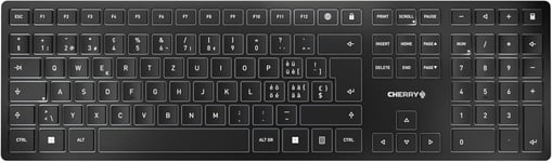 Kw 9100 Slim,Clavier Au Design Sans Fil,Disposition Suisse(Qwertz),Connexion Au Choix Bluetooth Ou Radio 2,4 Ghz,Touches Plates,Rechargeable,Gris Anthracite