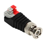 Connecteur m&acirc;le BNC, bouton spiral&eacute;, Transmission vid&eacute;o, adaptateur BNC pour cam&eacute;ra Cat5 CCTV, 10 pi&egrave;ces