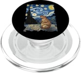 Capybara Nuit étoilée - Peinture drôle de Van Gogh Capybara PopSockets PopGrip pour MagSafe