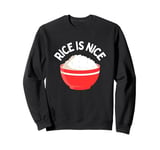 Cool Rice Design For Men Women White Food Cooker Rice Lover Sweatshirt