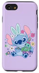 Coque pour iPhone SE (2020) / 7 / 8 Disney Lilo & Stitch Cute Easter Bunny Stitch and Scrump