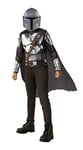 RUBIES - STAR WARS Officiel - Costume Le Mandalorien - Taille 5-6 Ans - Déguisement Classique Enfant avec Combinaison, Cape et Masque issus de la Série The Mandalorian - Pour Hallowwen, Carnaval