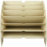 Memkey - Organisateur de Fichiers, Trieur en Bois Classement Papier Bureau Rangement pour Papier A4, Magazine et Document(36.5 28 28cm)