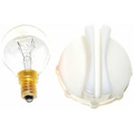 Ampoule 40W E14 et outil démonte lampe (00057874, 00613634) Four, cuisinière aeg, ariston hotpoint, blaupunkt, blomberg, boreal Bosch brandt, candy,