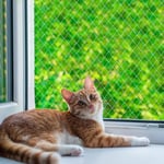 QILUCKY Filet de protection en nylon pour chat - Pour balcon - Transparent - Peut être coupé et résistant aux morsures - Pour protéger la terrasse, les fenêtres et les portes - 3 x 4 m