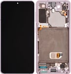 Samsung Galaxy S21 5G LCD-skärm utan främre kamera - Rosa