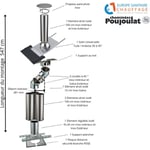 Kit conduit isolé sortie toiture avec dévoiement Inox-Galva et Inox-Inox Poujoulat Diamètre 150 Configuration du conduit Déport : 28 cm Longueur :