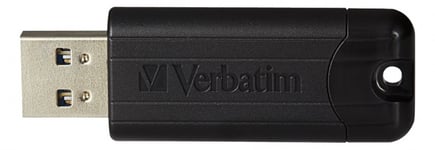 Verbatim PinStripe USB-muisti, 16GB, USB 3.0, sis. ved. suojus, musta