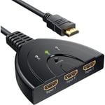 Trimec - hdmi Switch 1080P, Switch hdmi 3 Ports Commutateur hdmi Sélecteur Splitter Manuel 3 Entrées à 1 Sortie hdmi Switcher Full HD1080p / 3D Pris