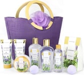 Pamper Gifts for Women-Spa Luxetique Spa Gift Set, 10pcs Lavender Bath Gift Set,