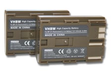 vhbw 2x Batterie compatible avec Canon Media Storage Viewer-série: M30, M80 appareil photo (1300mAh, 7,2V, Li-ion)