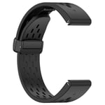 Silikone armbånd til Garmin Fenix ​​​​7S / Fenix ​​​​7S Pro 20 mm - Sort