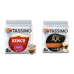 Tassimo Kenco Mocha Coffee Pods x8 (Pack of 5, Total 40 Drinks) & L'OR Caramel Latte Macchiato Coffee Pods x8 (Pack of 5, Total 40 Drinks)