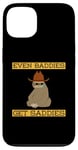 Coque pour iPhone 13 Even Baddies Get Saddies Funny Sloth Cowboy Humour