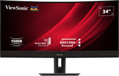 ViewSonic VG3456C 34" VA Monitor, 3440 x 1440 UWQHD, 100Hz, 5ms