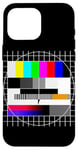 Coque pour iPhone 16 Pro Max Mire De Test TV 90s Party 80s Outfit Retro Costume Pattern