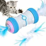 Jouet pour Chat,2021 Nouveau Jouet Intelligent à Deux Vitesses, Auto-Rotatif et Automatique, Rechargeable par usb et lumières led colorées