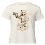 Guardians of the Galaxy Rocket Raccoon Oh Yeah! Women's Cropped T-Shirt - Cream - L