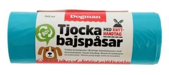 Dogman Bajspåsar med handtag 50p Turkos