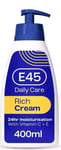 E45 Rich Cream 400 ml – E45 Cream with Evening Primrose Oil – Body Face Hand