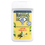 Le Petit Marseillais | Crème de Douche Extra Douce Lait de Vanille Bio (flacon de 250 ml) – 92 % d'ingrédients d'origine naturelle – Flacon entièrement recyclable