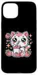 iPhone 15 Plus Funny Cat Kawaii Strawberry Milk Cartoon Anime For Women Case