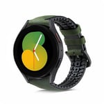 Strap-it Bracelet silicone/cuir Galaxy Watch 5 - 40mm (vert)