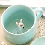 DUKAILIN Espresso Cups Ceramic Cup Coffee Mug 3D Milk Cup with Animal Cute Cartoon Panda Rabbit Tee Cup Heat Resistant Celadon Cup