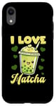 Coque pour iPhone XR Thé vert matcha latte I Love Matcha