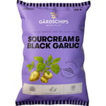 Chips Gårdschips Grytfriterade Sourcream & Black Garlic 150g