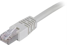 DELTACO – F/UTP Cat6 laitekaapeli 0.3m, harmaa (STP-603)