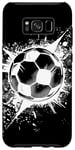 Galaxy S8+ Soccer Ball Splash Football Pitch Case
