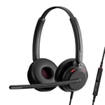 EPOS IMPACT 760T Dual-Sided Wired Headset with Microphone and In-Line Controller, Microsoft Teams Certified, USB C / USB A Headphones for PC, Noise-Cancelling Mic