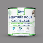 Peinture pour Carrelage de Salle de Bain et Cuisine Brillant Gris Chaud 4 L, Haute Adhérence, Application Facile BRICOSALVAJE