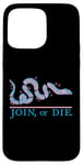 Coque pour iPhone 15 Pro Max Join or Die Snake Drapeau rétro vintage années 80