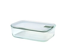 Mepal - Glass food container EasyClip - Glass food containers with lids - Click closure - Suitable for the microwave, steamer, oven, refrigerator & freezer - Airtight & leakproof - 2250 ml - Nordic