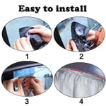 Car Shade Car Sun Block Curtains Rear Side Window Curtain Suction Cup With Stor