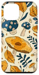 Coque pour iPhone 12 mini Jaune Abstrait Paisley Mignon Cottagecore Grenouille et Champignon