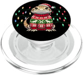 Bearded Dragon Christmas Party Design Xmas lights PopSockets PopGrip pour MagSafe