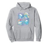 The Smurfs Vintage Watercolor Portraits Mashup Pullover Hoodie