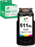 CL-511 511XL Couleur Cartouches d'encre Remanufacturées pour Canon Cartouche 511 XL Pixma MP490 MP495 MP230 MP240 MP250 MP260 MP270 MP280 MX320 MX340 MX350 MX410 MX420 iP2700 Imprimante