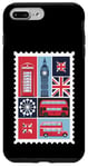 iPhone 7 Plus/8 Plus London Stamp with Iconic Landmarks - London Souvenir Case